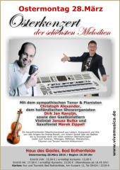 Liederabendkonzert: Osterkonzert der schönsten Melodien (28.März 2016 in Bad Rothenfelde)