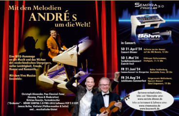 Unsere Tour 2024 mit dem "RIEU-Hommage-Programm" und der neuen BÖHM SEMPRA 3.0 PRO-LIB und VSP